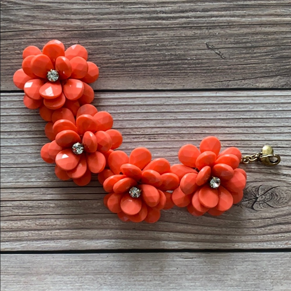 J. Crew Pink Flower Bracelet
